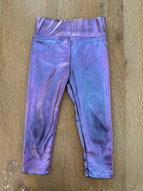 Lola + The Boys Iridescent Purple Metallic Leggings